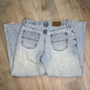 Vintage Y2K Distressed Tommy Hilfiger Flag Jeans Mens Size 36x30